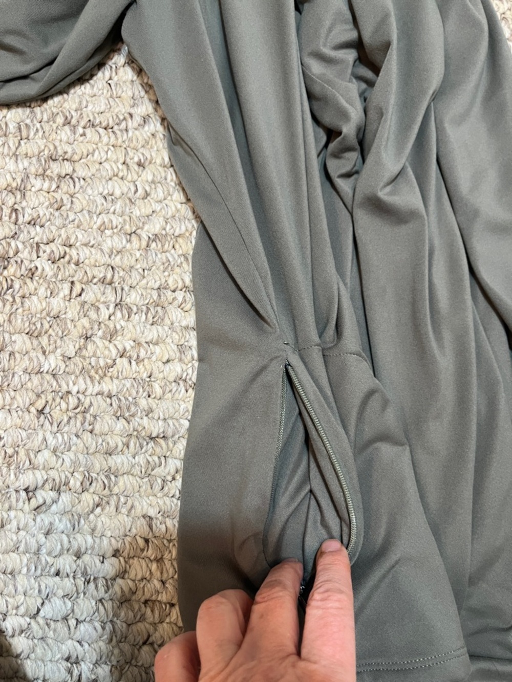 Columbia Olive Green Open Front Cardigan Wrap Jacket Medium Sun Protection women - Picture 10 of 11